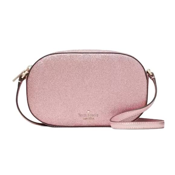 kate spade Glimmer Oval Camera Bag - Mitten Pink Retail $299 - Picture 1 of 6